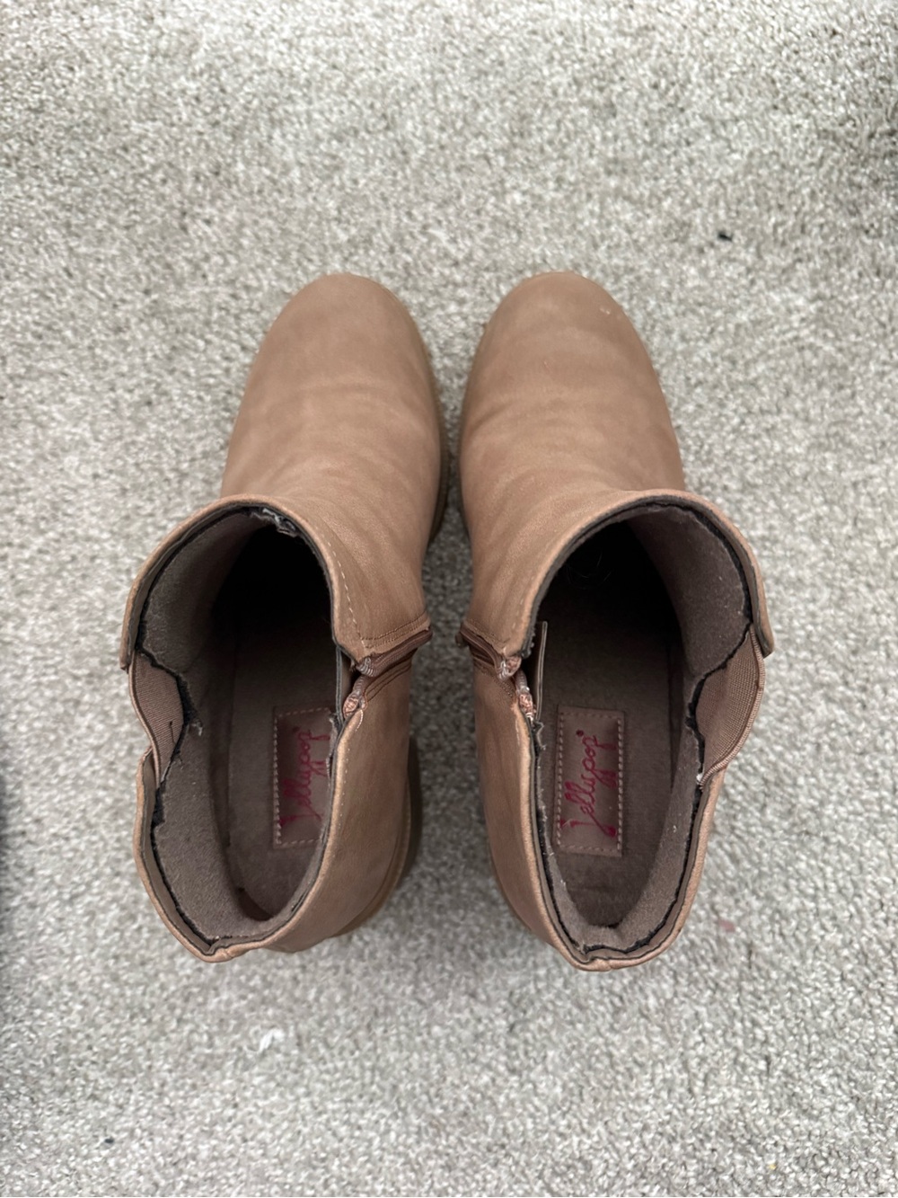Jellypop Women's Ankle Booties in Beige/Taupe